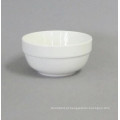Tigela de arroz de cerâmica redondo borda alta branco